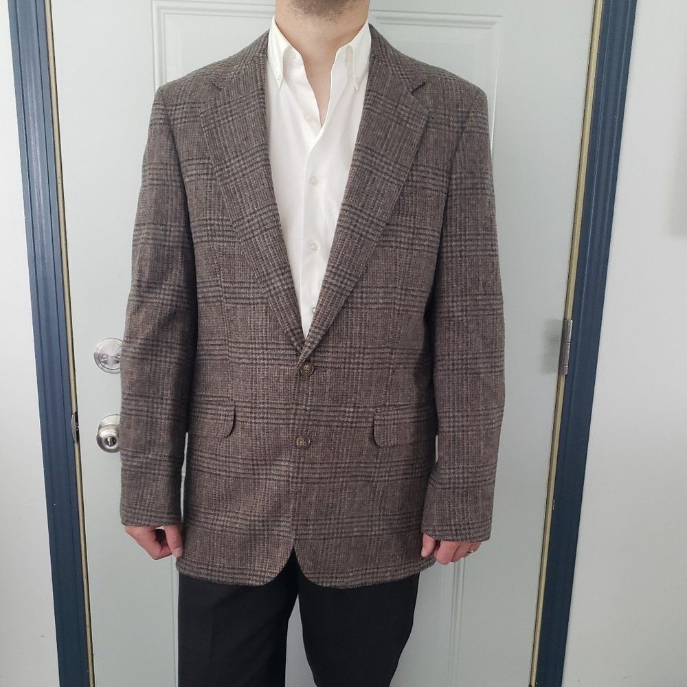 80s/90s Plaid Wool Blazer